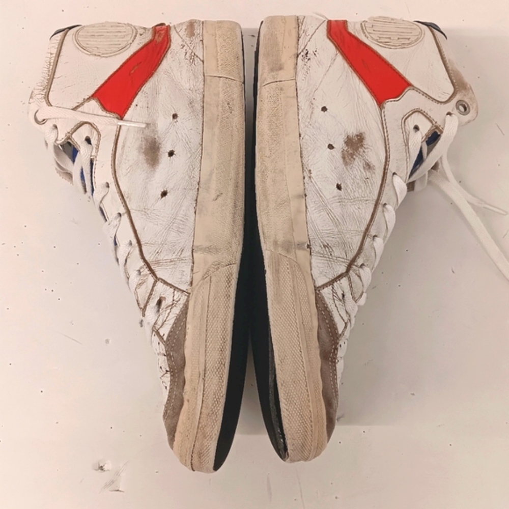 Golden Goose Men's 2.12 Tricolor Distressed Leather Hi-Top Sneakers - EU43/US10 - Picture 5 of 16